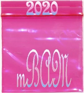 Paquete de 100 bolsas Apple 2020 con cremallera rojas 2,0x2,0" mini bolsas con cremallera de colores - Imagen 1 de 12