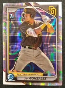 2024 1st Bowman Chrome J.D. Gonzalez LAVA REFRACTOR RC SN 064/399 SD Padres - Picture 1 of 2