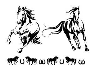 STENCILS CRAFTS TEMPLATES SCRAPBOOKING MULTI STENCIL - HORSES 184 A4 MYLAR - Picture 1 of 1