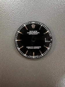 Original Black Dial, Silver Stick Indexes For Rolex Datejust 31mm - Quadrante - Picture 1 of 3