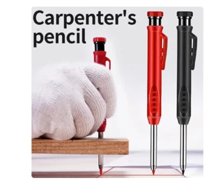 Carpenter Pencil Metal Long Head Deep Hole Professional Engineering Quick Drying - Imagen 1 de 2