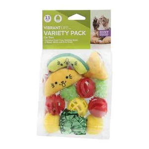 Vibrant Life Variety Pack Cat Toys | Variety 13 Count | Contains Catnip! - Picture 1 of 2
