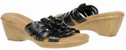 Sandalia Connie Waverly Slide Cuña Cuero Talla 6 Med NUEVA Foto 1 de 1