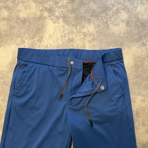 Pantalones Bonobos Off Duty Cintura Elástica Para Hombre L Azul Ajustado Elástico Cordón - Imagen 1 de 14