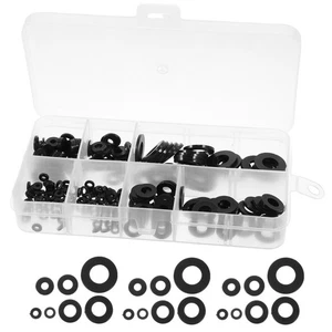  Kit de arandelas de nailon de 250 piezas de plástico negro para anillo de junta de muebles - Imagen 1 de 12