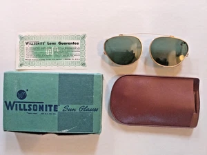 Vintage WILLSONITE WILLSON Sun Glasses G750 46MM LARGE w Case and Box Reading PA - Picture 1 of 5