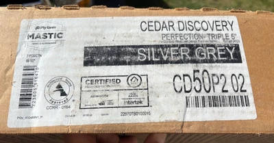 Caja de revestimiento de tejas gris plata triple vinilo descubrimiento cedro masilla gema capa Foto 1 de 4