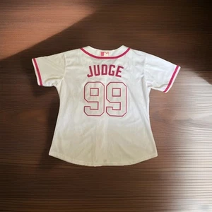 JUDGE 99 majestic Pink New York Yankees Girl jersey Sz-M - Picture 1 of 7