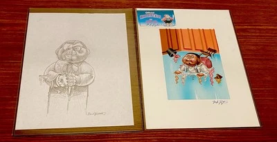 Rare GPK 1/1 GET OUT Jordan Peele ORIGINAL ART & Garbage Pail Kids PENCIL ROUGH - Image 1 of 4