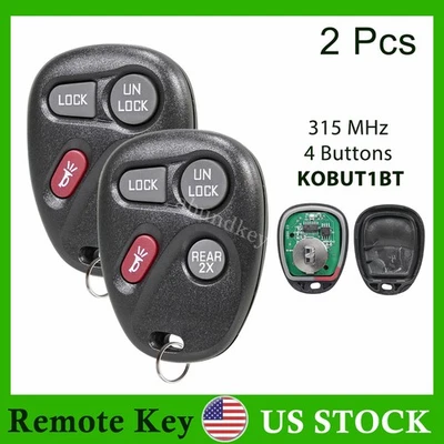 2 适用于 1998 1999 2000 2001 年雪佛兰 Blazer 无钥匙进入遥控汽车钥匙链 4B — 第 1/4 张图片