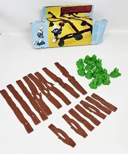 Vintage Schleich Die Schlümpfe Schlumpf Zaun Spielset Schlumpf Garten Spielset W. Germany - Bild 1 von 12