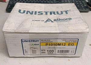 Box of 100 - P1010M12 EG Atkore Unistrut Steel Spring Nut 303840 - Picture 1 of 4