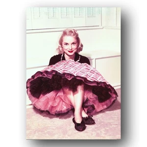 Janet Leigh 1950er Studio Portrait trägt Tartan Rock und Petticoats 5x7 Foto - Bild 1 von 1