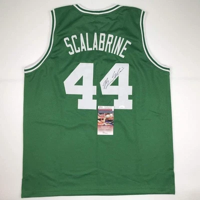 Autographed/Signed Brian Scalabrine Boston Green Basketball Jersey JSA COA Auto - Image 1 of 3