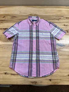 Camisa Ralph Lauren Calce Clásico Para Hombre A Cuadros Manga Corta Abotonada Talla Mediana - Imagen 1 de 3