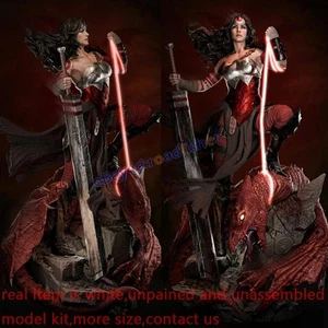 Wonder Woman VS Dragon 1/6 Model Kit Unpainted Unassembled GK 39cmH 3D Printing - Picture 1 of 9