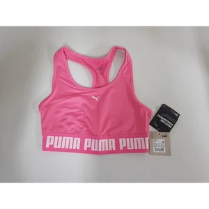 Puma Mid Impact Strong Sports Bra Sunset Pink Size S - Picture 1 of 3