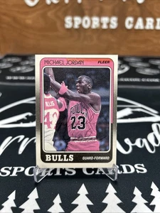 1988 Fleer Basketball Michael Jordan Auto On Card - Bild 1 von 3