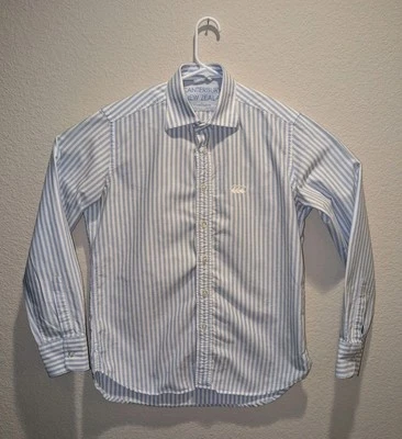 Canterbury New Zealand Oxford Shirt Mens Blue Striped Embroidered LS Button Up M - Image 1 of 4