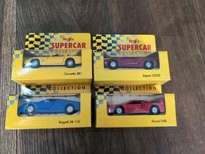 Maisto Supercar Collection Ferrari F40, Jaguar Xj220 Corvette ZR1, Bugatti EB110 - Picture 1 of 1