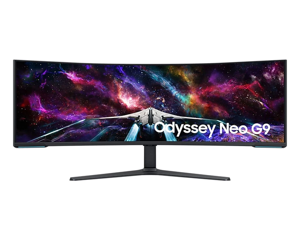 Samsung Odyssey Neo S57CG954NU 57 Zoll UWUHD VA QLED Gaming-Monitor - Weiß/Schwarz