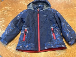 Navy Blue Fleece Lined Winter Coat Oshkosh Boys Size 5 - Picture 1 of 5