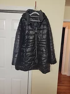 Andrew Marc New York Puffer Jacket Womens Size 3X Hooded Quilted Lightweight - Picture 1 of 7