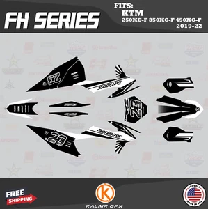 Kit Gráficos para KTM 250XC-F 350XC-F 450XC-F (2019-2022) Fh - BLANCO - Imagen 1 de 6