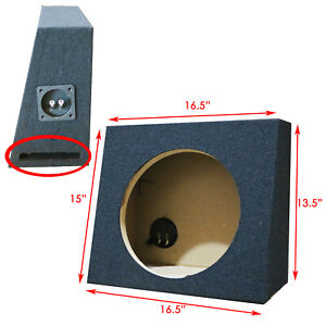 1x Port Single 10" Universal Standard Cab Truck Subwoofer Box Enclosure 1" MDF