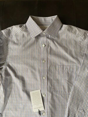 Roundtree & Yorke Gold Label Men’s Small 141/2 X 32 Button Up Gingham Shirt - Image 1 of 4