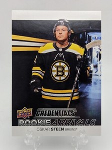 2021-22 Upper Deck Credentials Rookie Arrivals #RA-40 OSKAR STEEN Rookie; Bruins