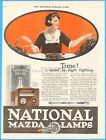 1921 National Mazda Lamps GE Woman Factory Worker Foot Candle Meter Gardner Ad