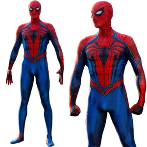 PS4 Spider-Man Overall Spiderman Cosplay Kostüm Anzug für Erwachsene Kinder Halloween - Bild 1 von 9