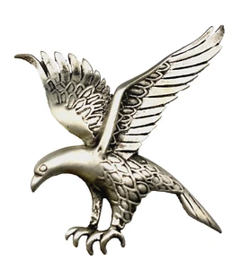HERMOSO BROCHE PLATA 900 ÁGUILA VOLADORA PÁJARO HECHO A MANO GRABADO MARCADO en v/g - Imagen 1 de 6