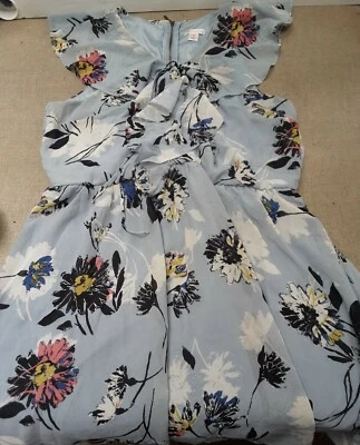 XHILARATION Niñas Verano Talla XL Azul, Gasa Tipo Acampanado Parte Inferior Foto 1 de 4