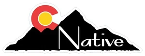 Colorado Native Rockies Waterproof Sticker Decal for Water Bottles & Laptops - Picture 1 of 3