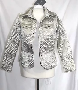 Motto - XS - Neu mit Etikett - Shimmery Champaign Beige Quilted - Clasp Close Jacket - Bild 1 von 3