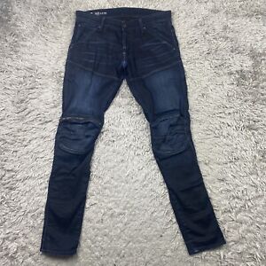 G Star Raw 5620 3D Zip Knee Skinny Denim Jeans Men Size 34 x 32 Wash