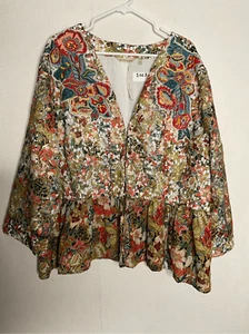 Chaqueta de encaje Soft Surroundings $160 Ariege collage floral bordada con cuentas 3X - Imagen 1 de 10