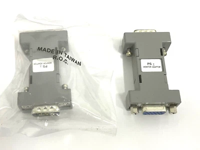 LOTE DE 2 NOVOS ADAPTADORES VGA MACHO DE 15 PINOS PARA 15 PINOS FÊMEA - ESTOQUE EUA RM1CB12 - Imagem 1 de 3