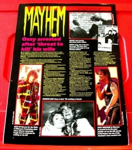Ozzy Osbourne Vintage ORIG 1989 Kerrang Full Page Arrest/Sharon ARTICLE/PHOTOS - Imagen 1 de 3
