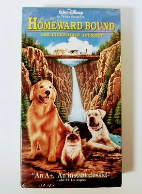 Homeward Bound: The Incredible Journey (VHS, 1993) Factory Sealed Walt Disney Foto 1 de 3