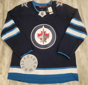 NWT Winnipeg Jets Home NHL Adidas Primegreen Ice Hockey Authentic Jersey Men 52 - Picture 1 of 9