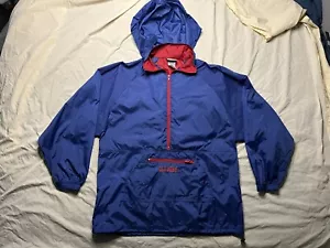 Vintage Reebok Heisman Ole Miss 1/2 Zip Windbreaker Pullover Youth XL Red Blue - Picture 1 of 10