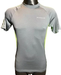 Gym T Shirt Size XS Dare 2B Exploit Ebony Grey Green Running Training Top - Picture 1 of 8