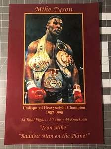 Iron Mike Tyson 12x18 Iconic Stats Boxen Kampf Poster Kunstdruck The Greatest - Bild 1 von 2