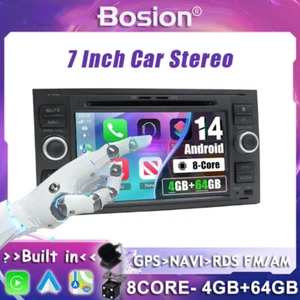 DSP Autoradio Android 14 Für Ford Transit Kuga Fiesta C/S-Ma GPS DVD 4G+64G DAB+ - Bild 1 von 17