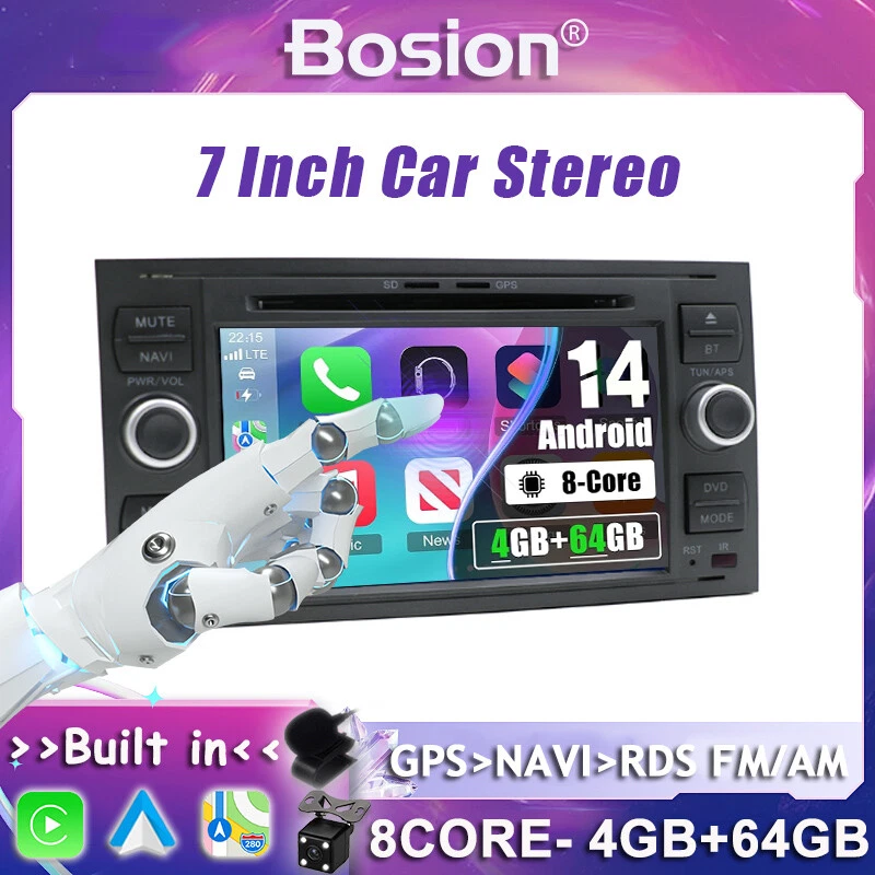 DSP Autoradio Android 14 Für Ford Transit Kuga Fiesta C/S-Ma GPS DVD 4G+64G DAB+ - Bild 1 von 4