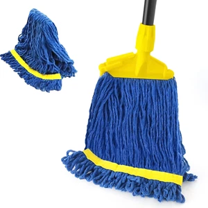 String Mop per Pulizia Pavimenti Resistente, 57 Pollici Scopa in Cotone con 2 Ricambi - Foto 1 di 12