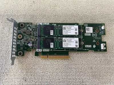 Dell 72WKY BOSS-S1 Controller PCIe Card L/P W/ 2x 240GB M.2 SSD TC2RP for R740xd - Image 1 of 2